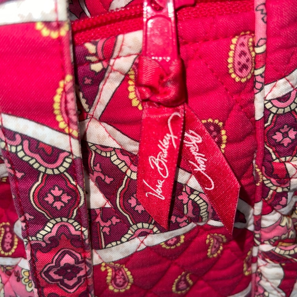 Vera Bradley Red and Pink Patterned Backpack - Picture 5 of 13